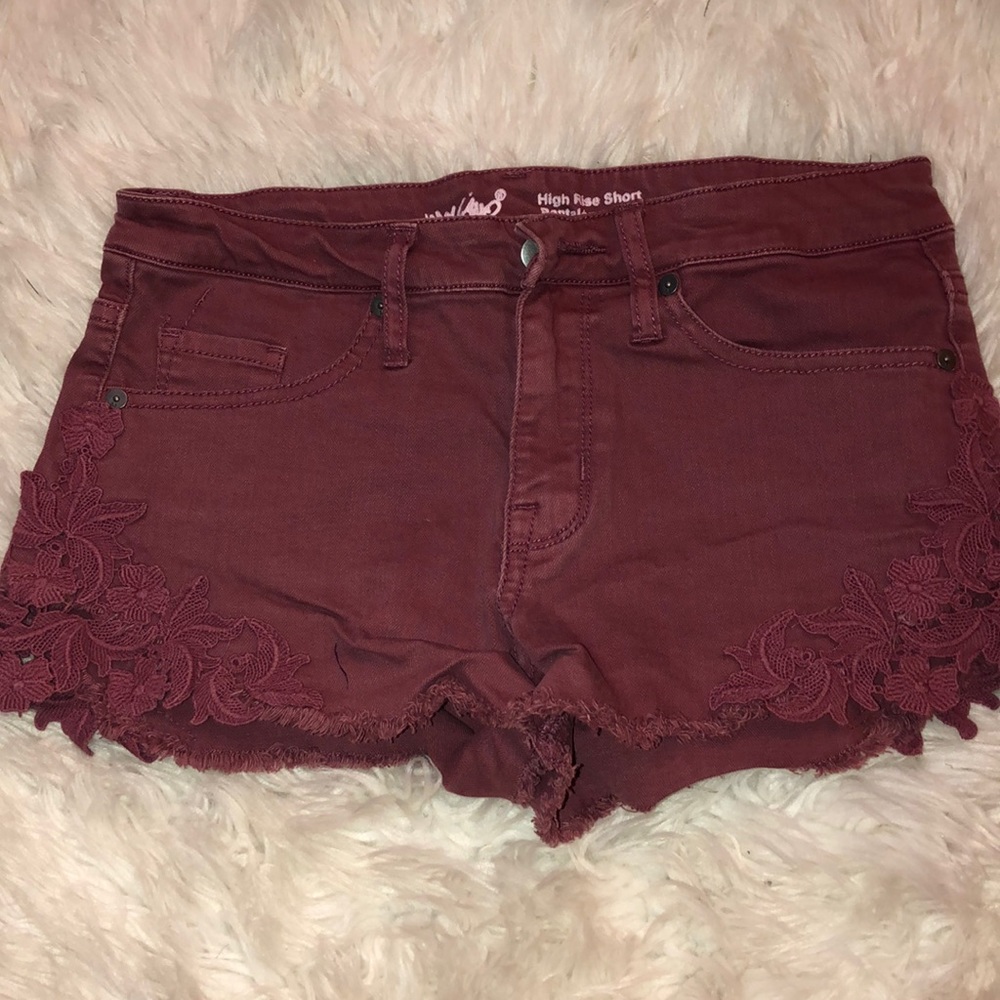Pink jean shorts